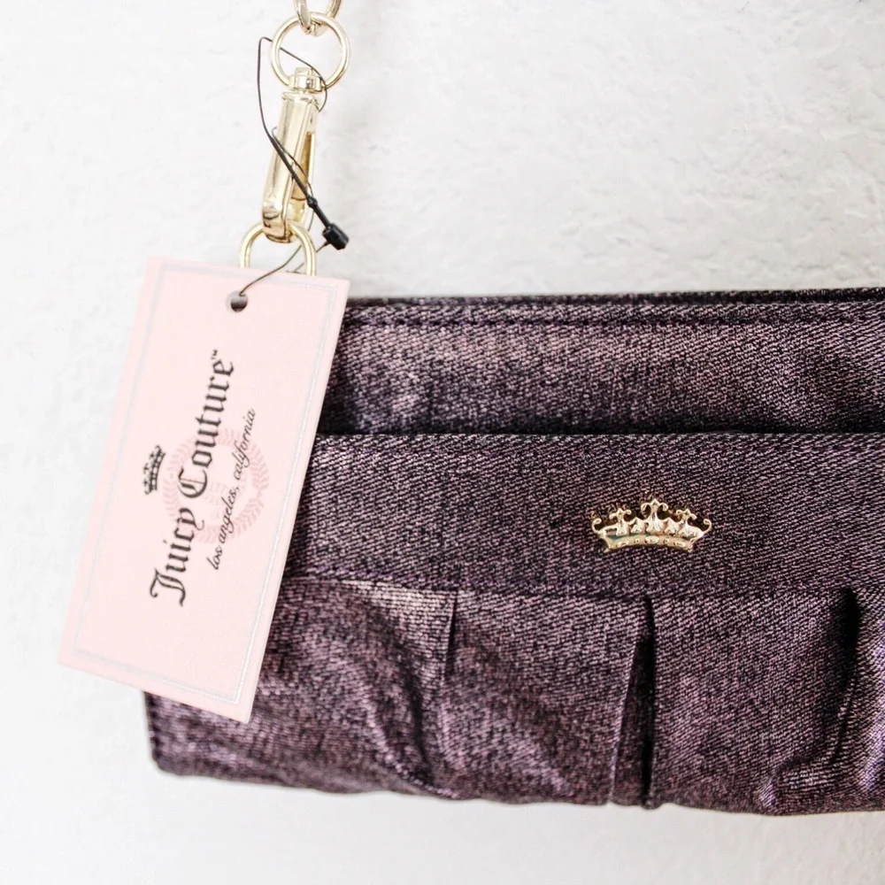Juicy Couture Metallic Denim Crossbody Wallet